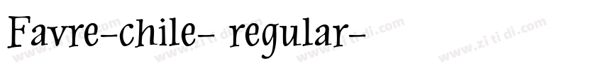 Favre-chile- regular字体转换